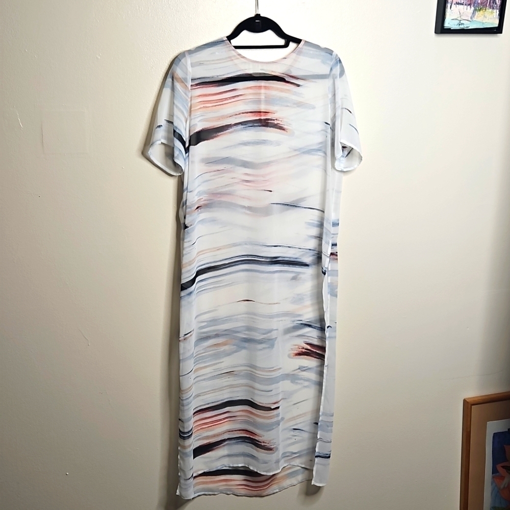 Vince Camuto Crew Neck Tunic Dress Coverup Medium